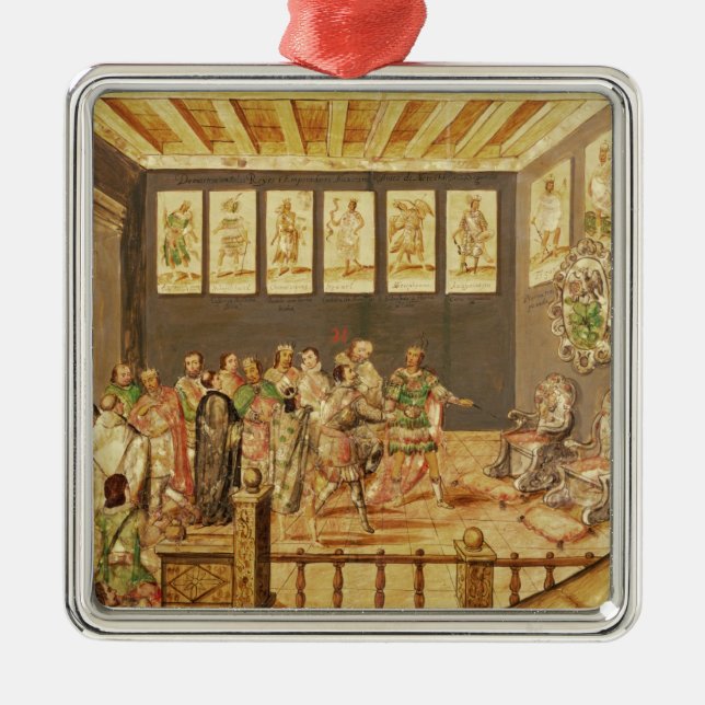 Die Eroberung von Mexiko Ornament Aus Metall (Vorne)