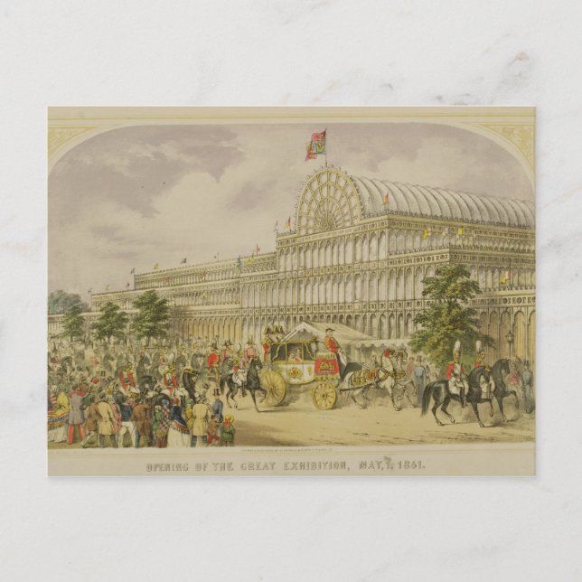Die Eröffnung der Großen Ausstellung, 1. Mai 1851, Postkarte (Vorderseite)