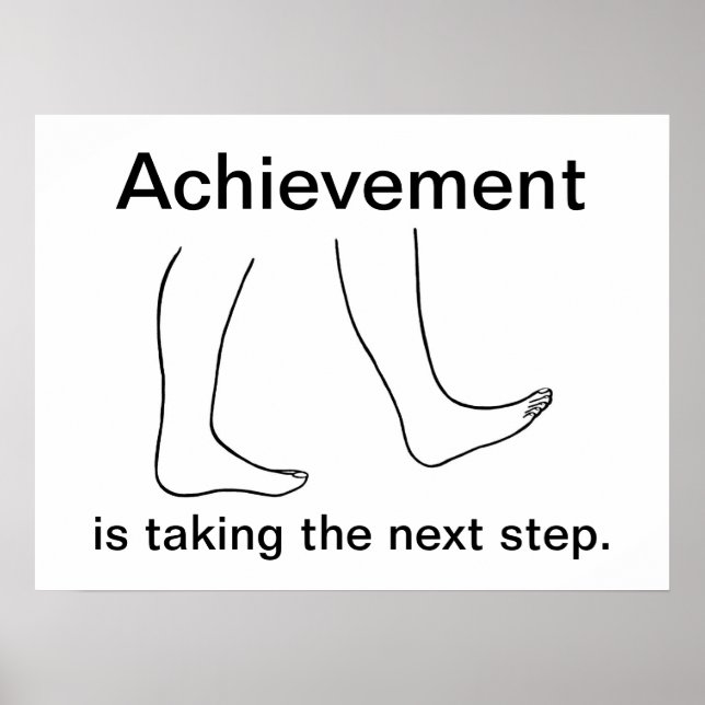 Die Errungenschaft besteht darin, den nächsten Sch Poster (Vorne)