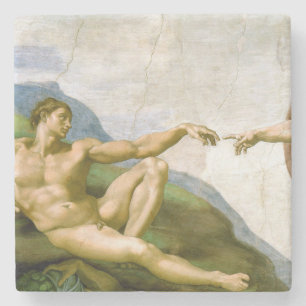 Die Erschaffung Adams von Michelangelo Steinuntersetzer
