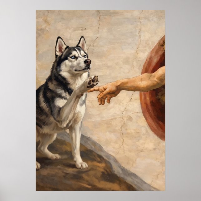 Die Erschaffung des Husky Poster (Vorne)