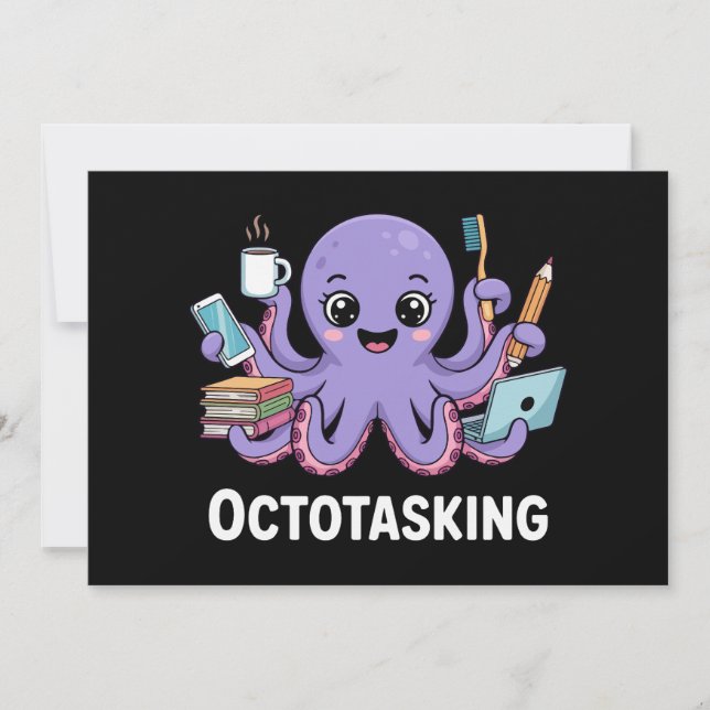 Die erstaunliche Kreatur im Multitasking-Modus Einladung (Vorderseite)