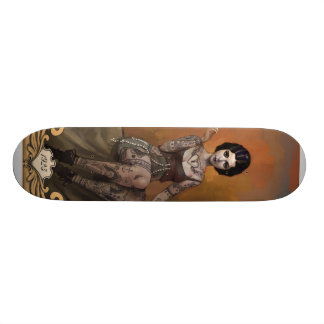 Die erstaunliche tätowierte Dame Skateboard