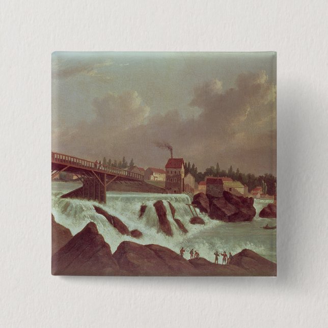 Die erste Baumwollspinnerei in Amerika Button (Vorderseite)