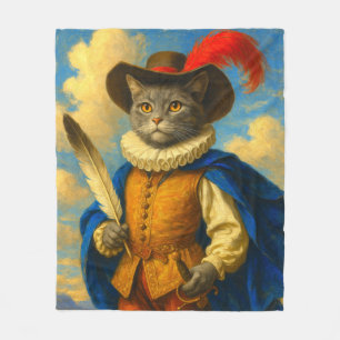 Die erste Blende des Königs Ein Musketeer Cat Eh Fleecedecke