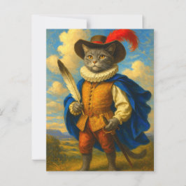 Die erste Blende des Königs | Ein Musketeer Cat Eh Postkarte