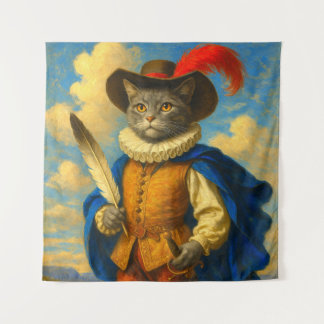 Die erste Blende des Königs | Ein Musketeer Cat Eh Wandteppich