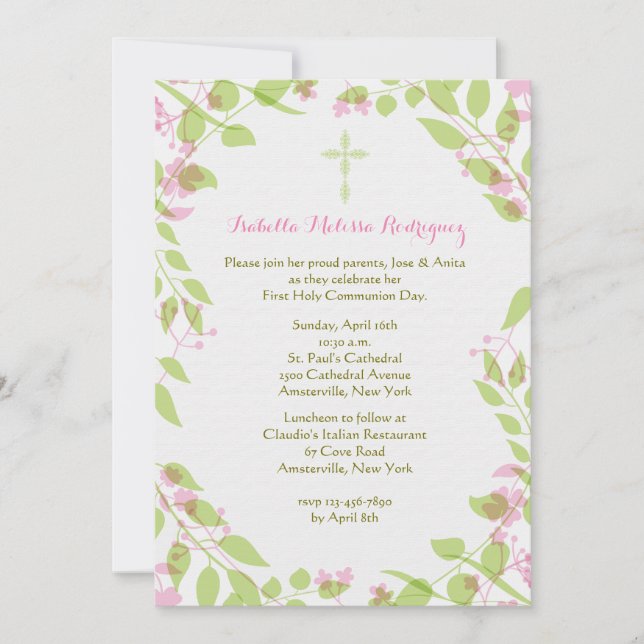 Die erste Blume des Frühlings Einladung (Vorderseite)