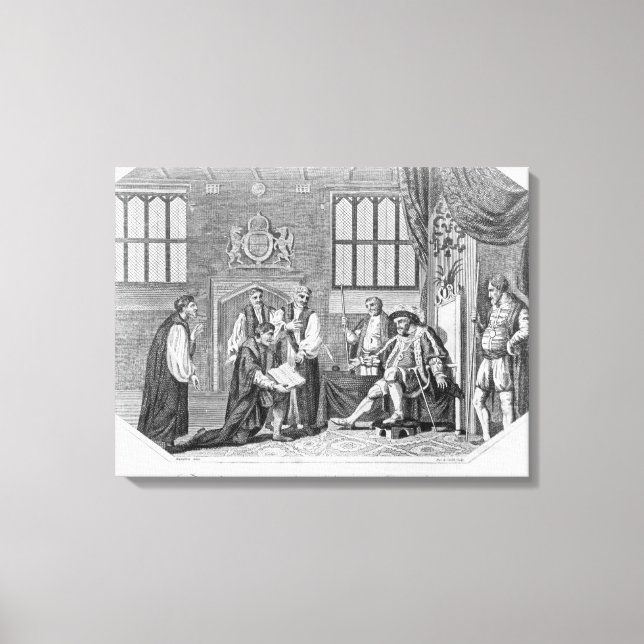 Die erste englische Übersetzung der Bibel Leinwanddruck (Vorderseite)