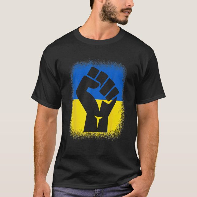 Die erste Fahne, die ich mit der Ukraine Solidarno T-Shirt (Vorderseite)