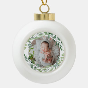 Die erste grüne Pflanze für Baby Keramik Kugel-Ornament
