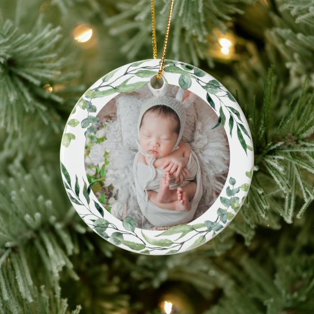 Die erste grüne Pflanze für Baby Keramik Ornament (Baum)