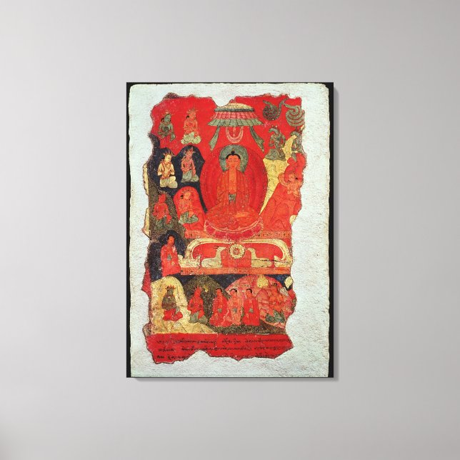 Die erste Predigt von Buddha Leinwanddruck (Vorderseite)