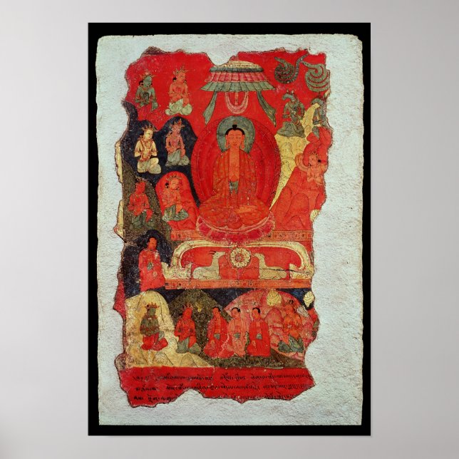 Die erste Predigt von Buddha Poster (Vorne)