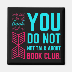 Die erste Regel des Buchclubs lustige Phrase Magnet