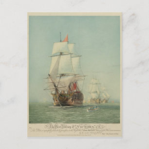 Die erste Reise des Sieges von H.M.S. 1778 Postkarte