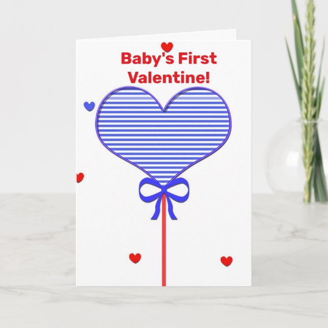 DIE ERSTE VALENTINKARTE EINES BABYS DANKESKARTE (Vorderseite)