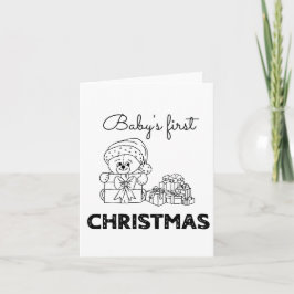Die erste Weihnacht des Babys Feiertagskarte