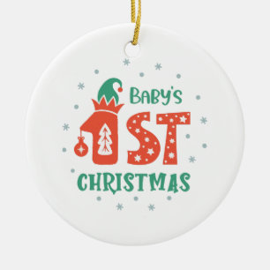 Die erste Weihnacht des Babys Keramik Ornament