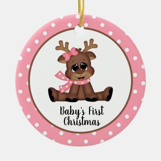 Die erste Weihnacht des Babys Keramik Ornament (Vorne)