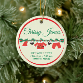 Die erste Weihnacht des Babys Keramik Ornament