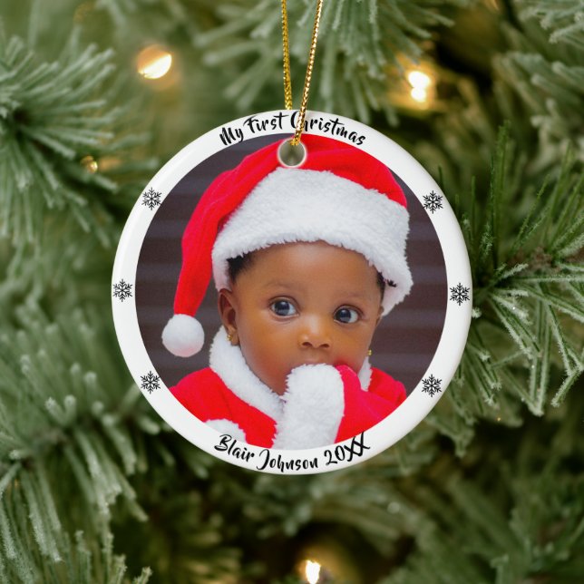 Die erste Weihnacht des Babys Keramik Ornament (Baum)
