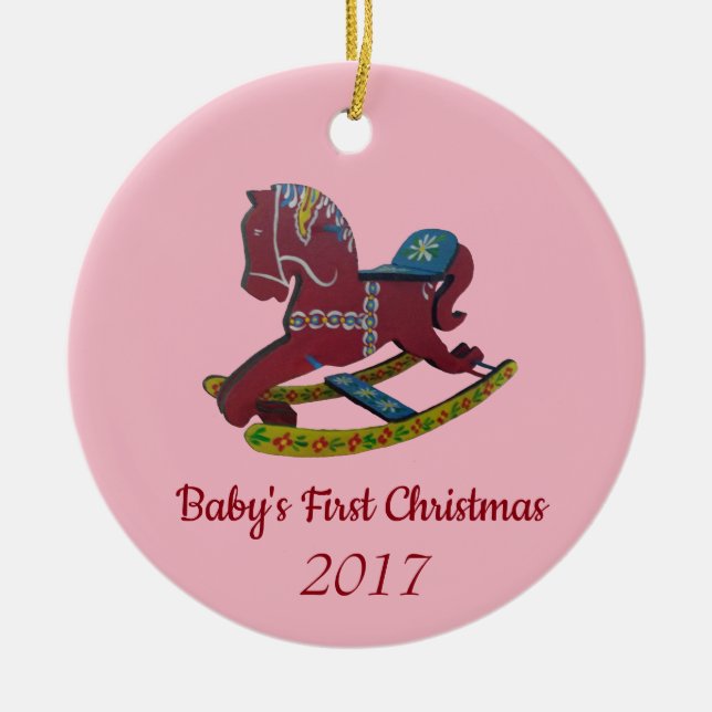 Die erste Weihnacht des Babys Keramikornament (Vorne)
