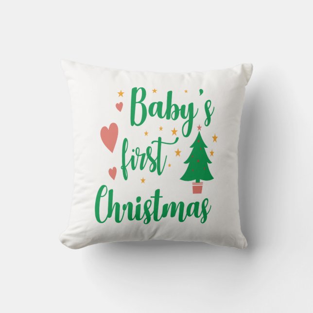 Die erste Weihnacht des Babys Kissen (Vorderseite)