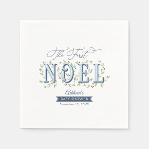 Die erste Weihnachten Baby Boy Weihnachtsdusche Serviette
