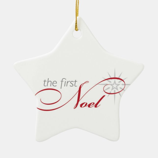 Die erste Weihnachten-Verzierung Keramik Ornament (Vorne)