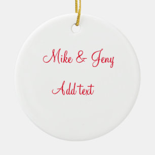 Die erste Weihnachts-Paar-Namen-SMS Keramik Ornament