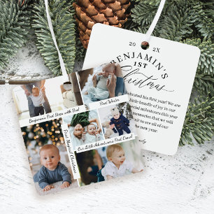 Die erste Weihnachtsgalerie für das Foto von Baby Ornament Aus Metall