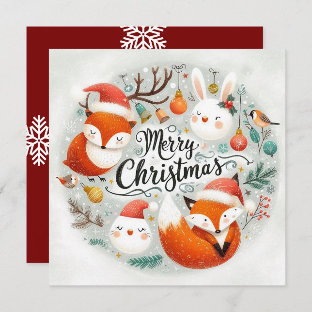 Die erste Weihnachtskarte des Babys Programm (Vorne/Hinten)