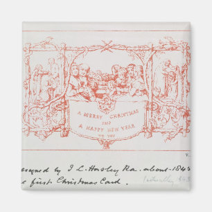 Die erste Weihnachtskarte, durch J.C.Horsley, 1843 Magnet