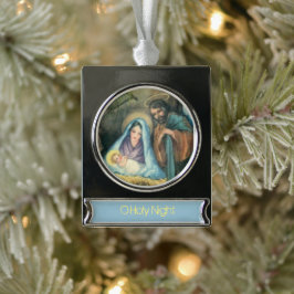 Die erste Weihnachtsschmuckdekoration Banner-Ornament Silber