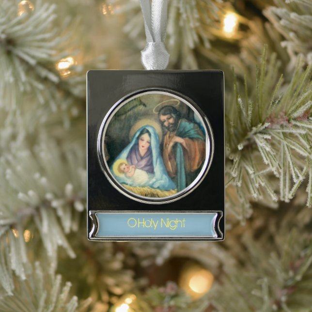Die erste Weihnachtsschmuckdekoration Banner-Ornament Silber (Baum)