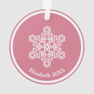 Die erste Weihnachtsschneeflocke des Babys auf Ros Ornament