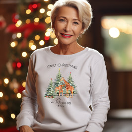 Die erste Weihnachtszeit als Niedliche Giraffenfam Sweatshirt