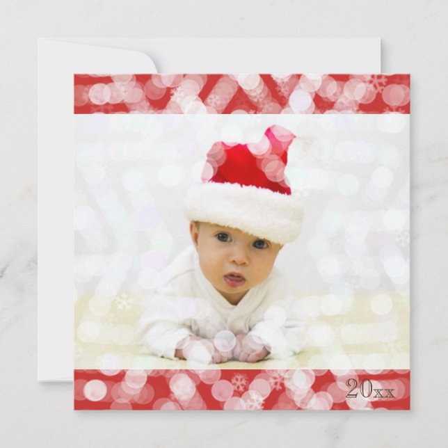 Die erste Weihnachtszeit des Babys mit Foto Feiertagskarte (Vorderseite)