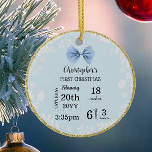Die erste Weihnachtszeit des Babys mit Foto Keramik Ornament