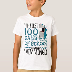 Die ersten 100 Tage der Schule gingen schwimmend H T-Shirt