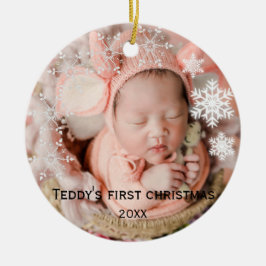 Die ersten Weihnachten des Kindes Keramik Ornament