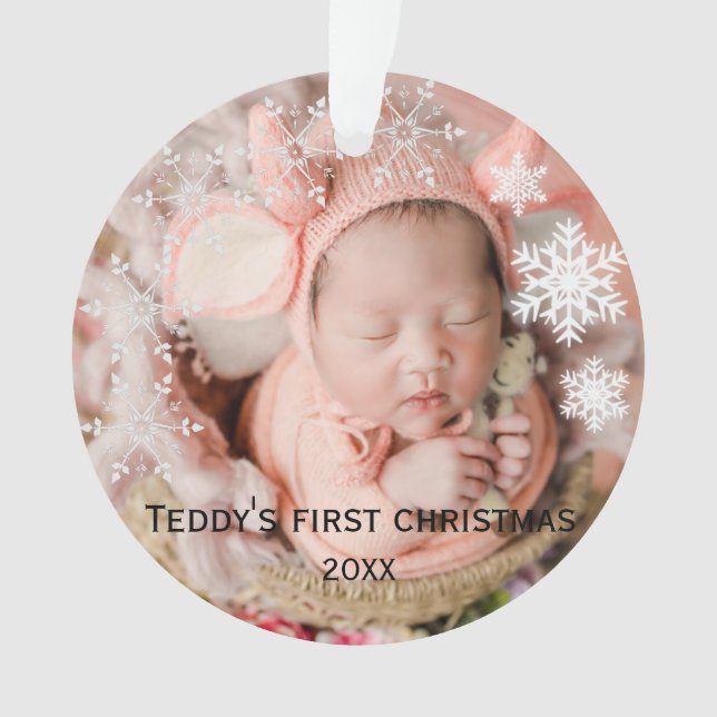 Die ersten Weihnachten des Kindes Ornament (Vorderseite)