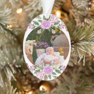 Die ersten Weihnachtsfeiern mit Blume Ornament