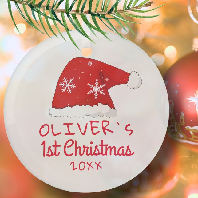 Die ersten Weihnachtsschneeflocken der Baby's Weih Ornament Aus Glas (Von Creator hochgeladen)