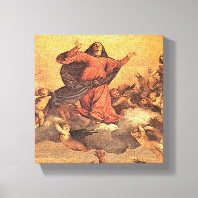 Die Erwartung Marias in den Himmel Leinwanddruck (Vorderseite)