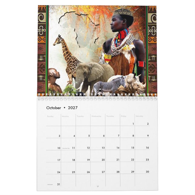 "Die Essenz Afrikas verkörpern" Kalender (Okt 2027)
