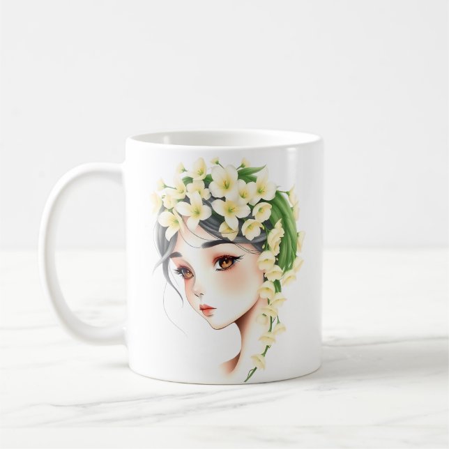 Die Essenz der Frau: Anmut, Kraft und Schönheit Kaffeetasse (Links)