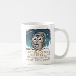 Die Eule hat einen Punkt Kaffeetasse