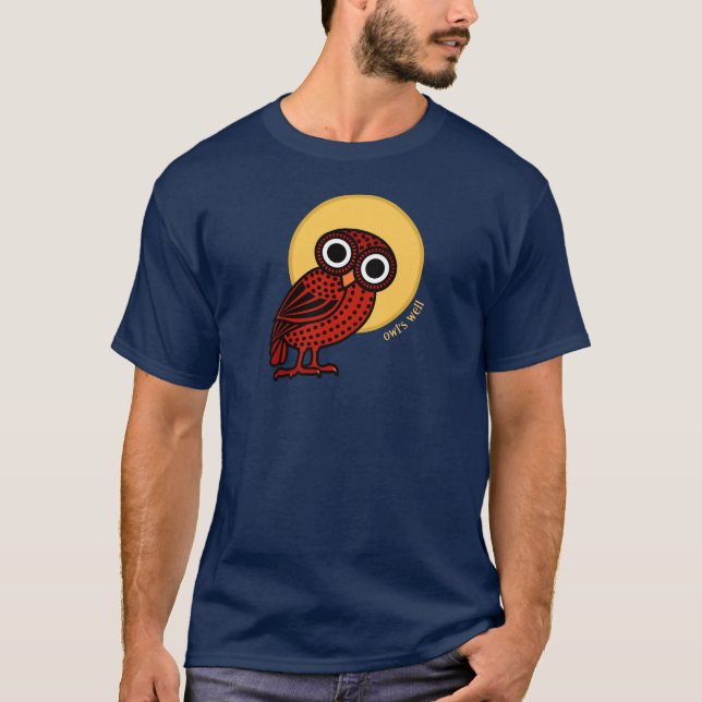 Die Eule ist gut mit dieser Niedlichen athenischen T-Shirt (Vorderseite)
